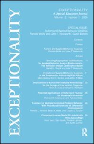 Autism and Applied Behavior Analysis