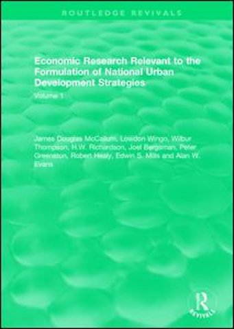 Economic Research Relevant to the Formulation of National Urban Development Strategies