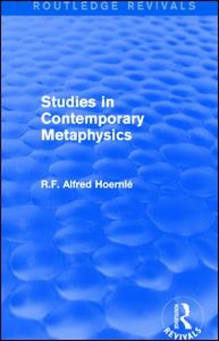 Studies in Contemporary Metaphysics