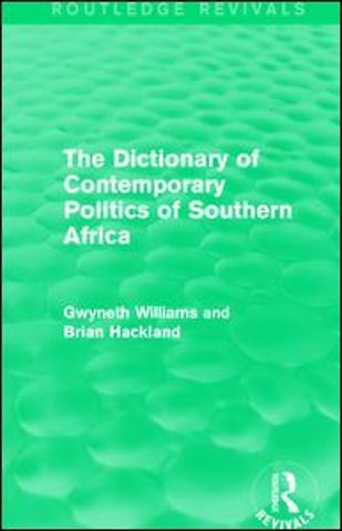 Dictionary of Contemporary Politics of Southern Africa