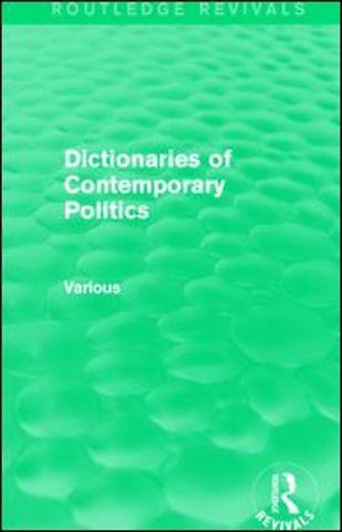 Dictionaries of Contemporary Politics