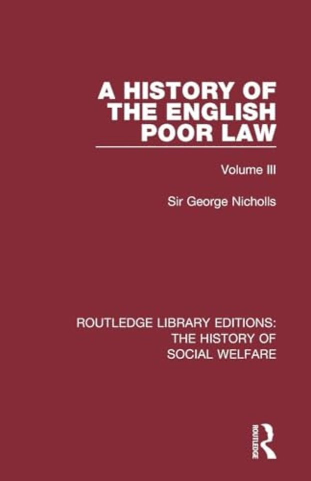 History of the English Poor Law