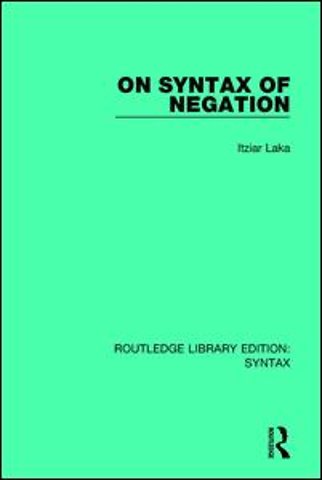 On Syntax of Negation
