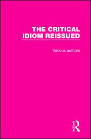 Critical Idiom Reissued