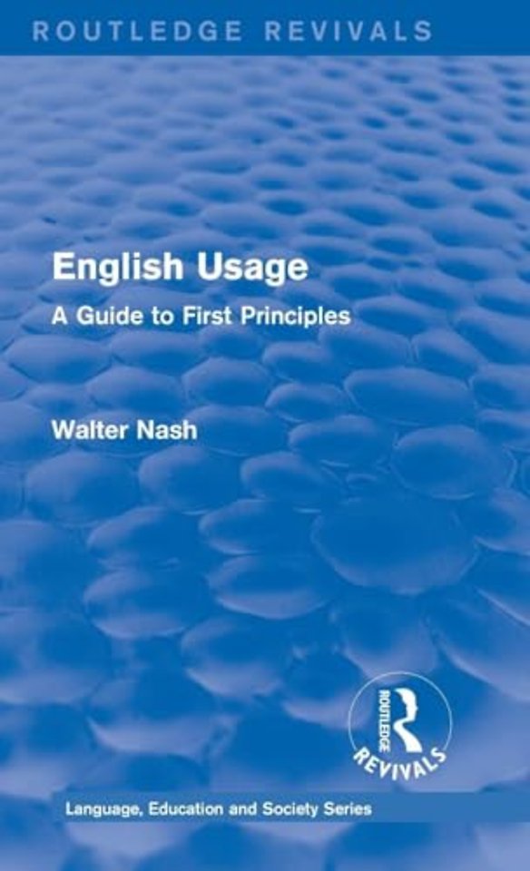Routledge Revivals: English Usage (1986)
