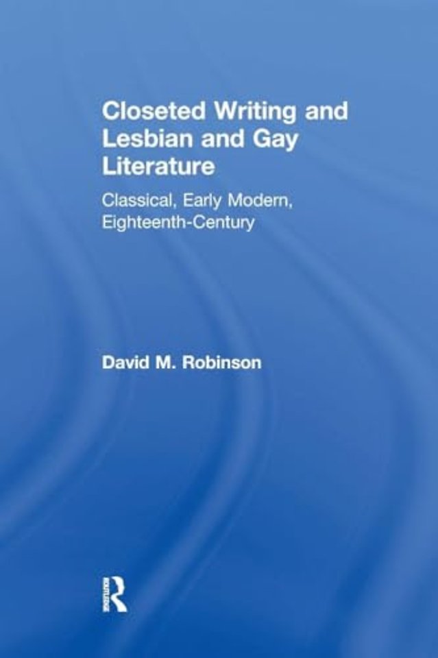 Closeted Writing and Lesbian and Gay Literature