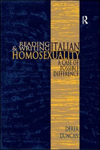 Reading and Writing Italian Homosexuality
