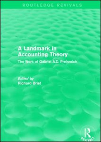 Routledge Revivals: A Landmark in Accounting Theory (1996)