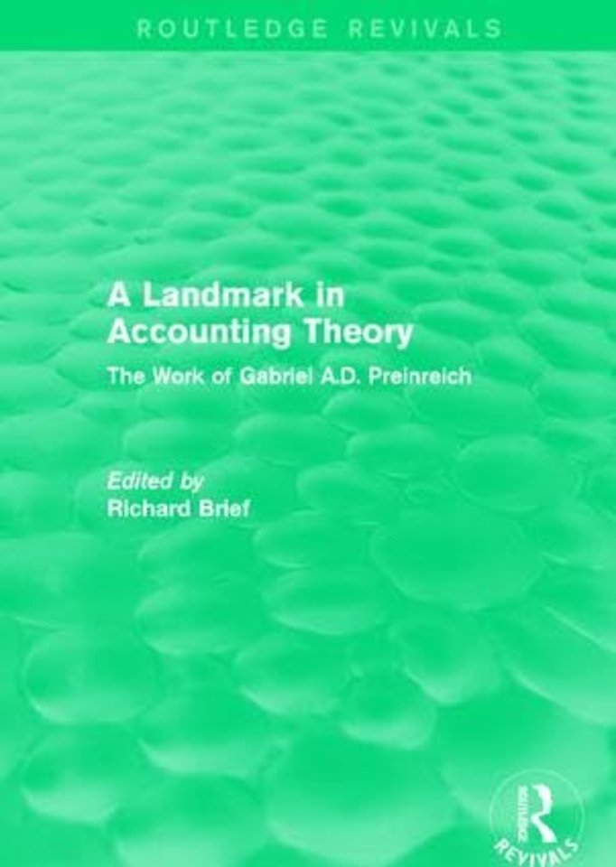 Routledge Revivals: A Landmark in Accounting Theory (1996)