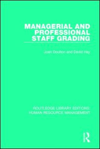 Managerial and Professional Staff Grading