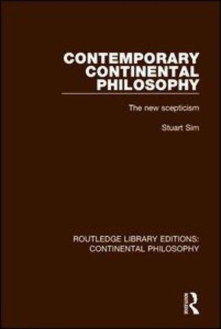 Contemporary Continental Philosophy