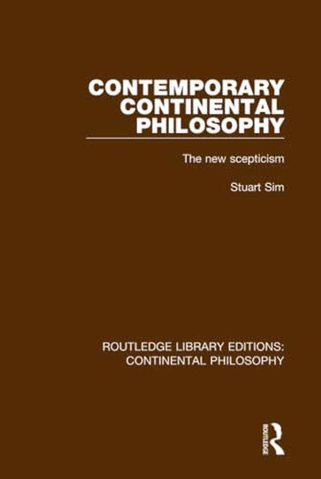 Contemporary Continental Philosophy