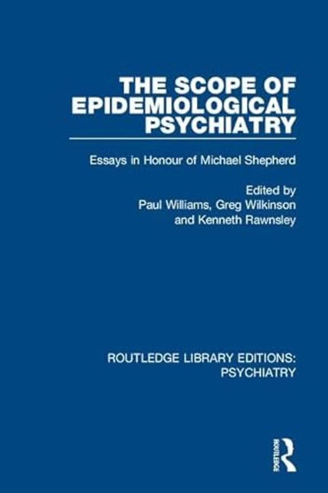 Scope of Epidemiological Psychiatry