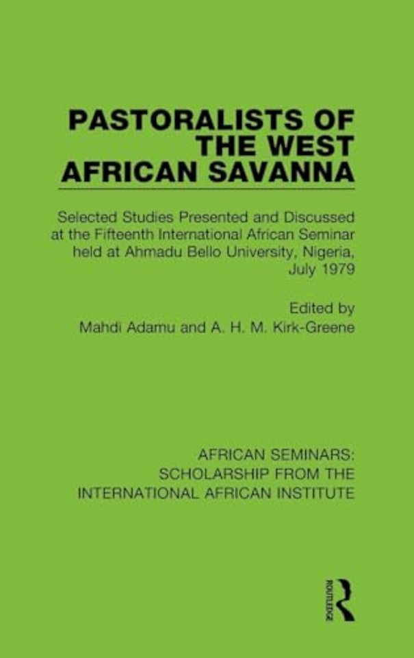Pastoralists of the West African Savanna