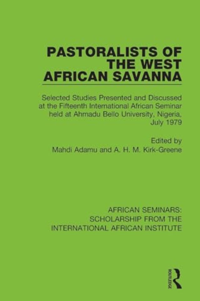 Pastoralists of the West African Savanna