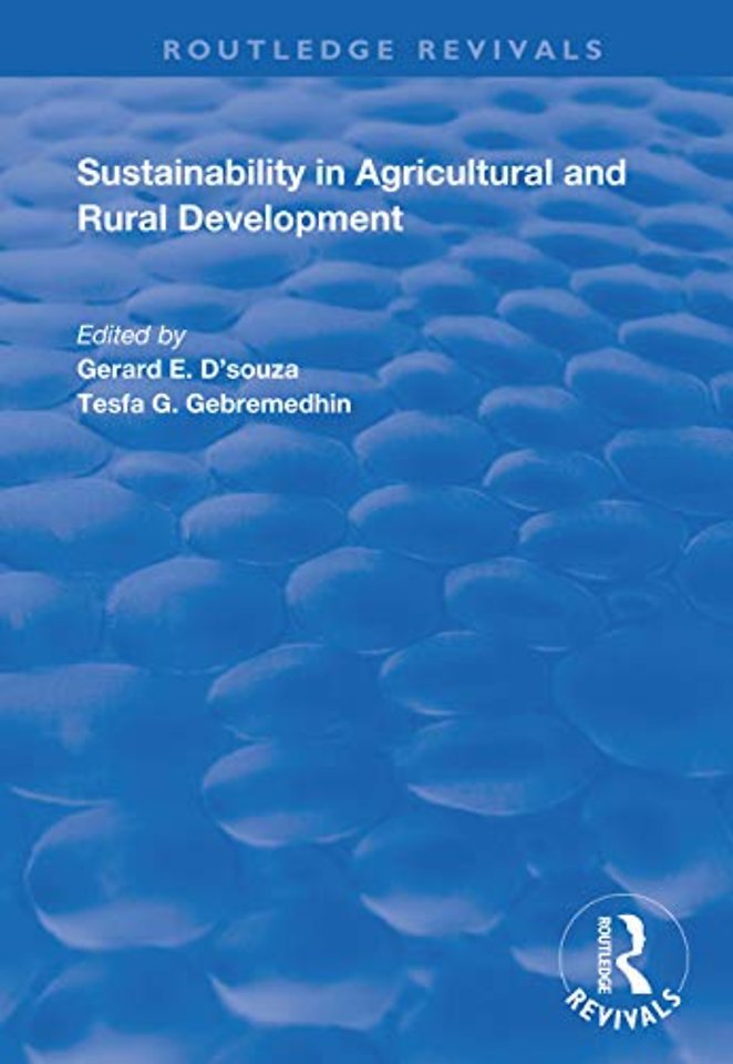 Sustainability in Agricultural and Rural Development