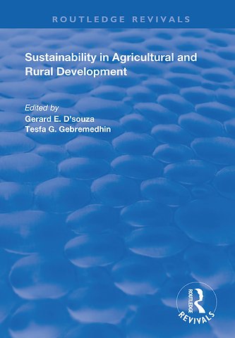 Sustainability in Agricultural and Rural Development