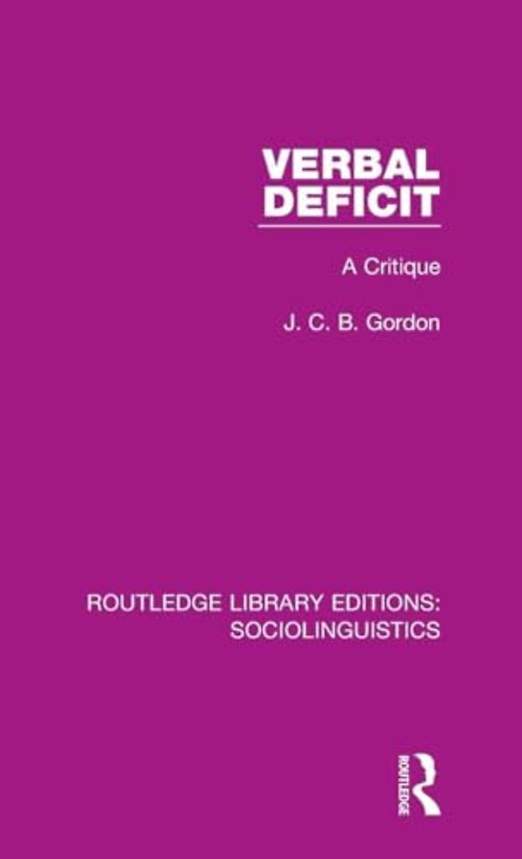 Verbal Deficit