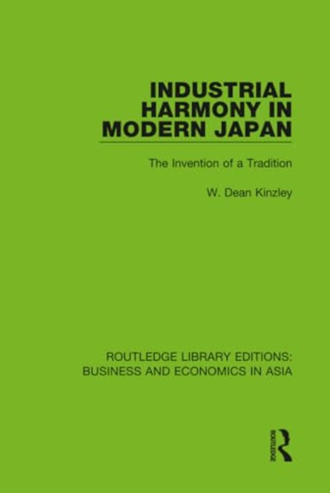 Industrial Harmony in Modern Japan