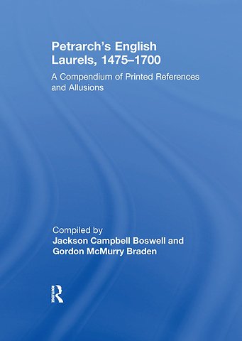 Petrarch's English Laurels, 1475–1700