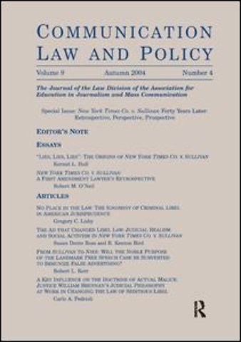 New York Times Co. v. Sullivan Forty Years Later