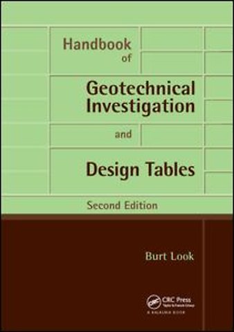 Handbook of Geotechnical Investigation and Design Tables