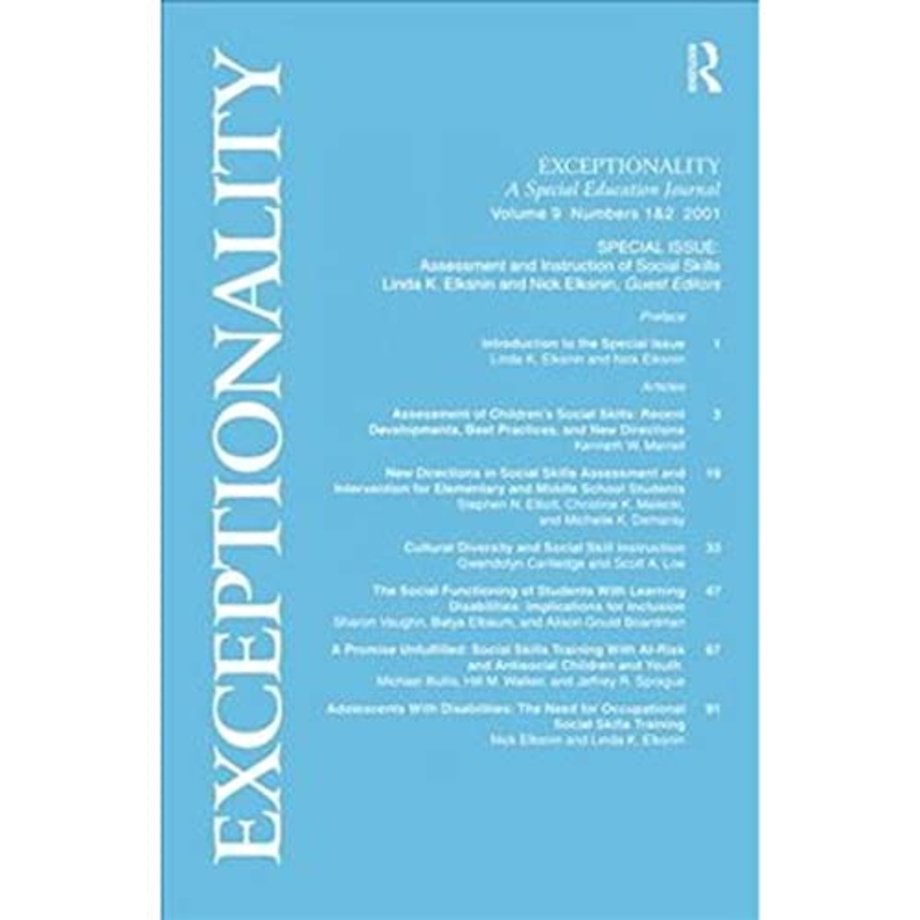 Assessment and Instruction of Social Skills