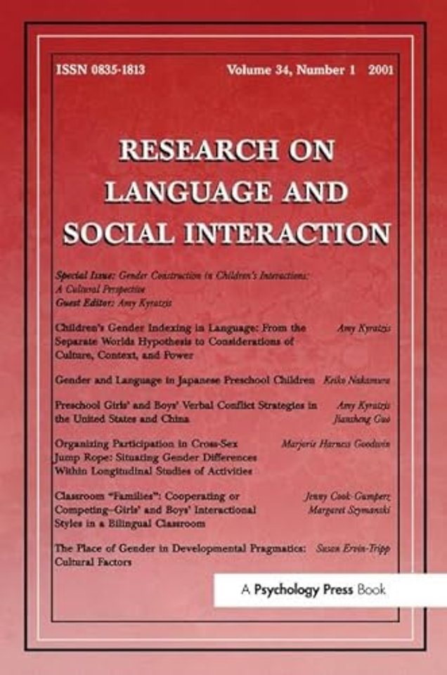 Gender Construction in Children's Interactions