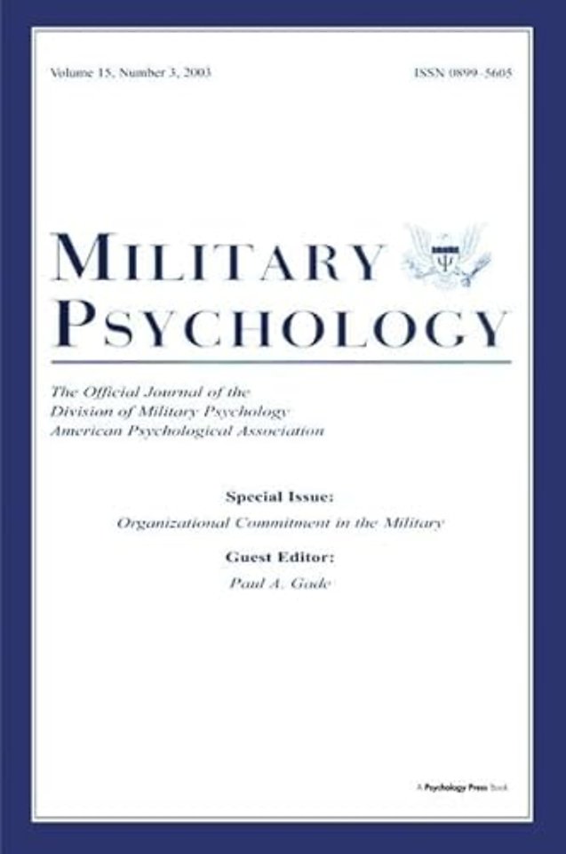 Organizational Commitment in the Military