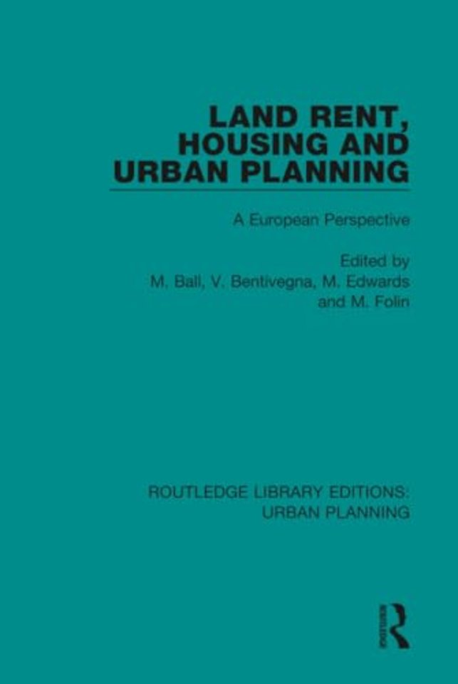 Land Rent, Housing and Urban Planning