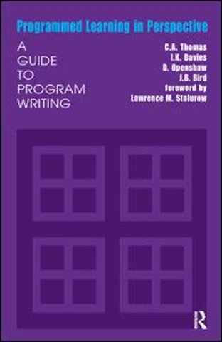 Programmed Learning in Perspective