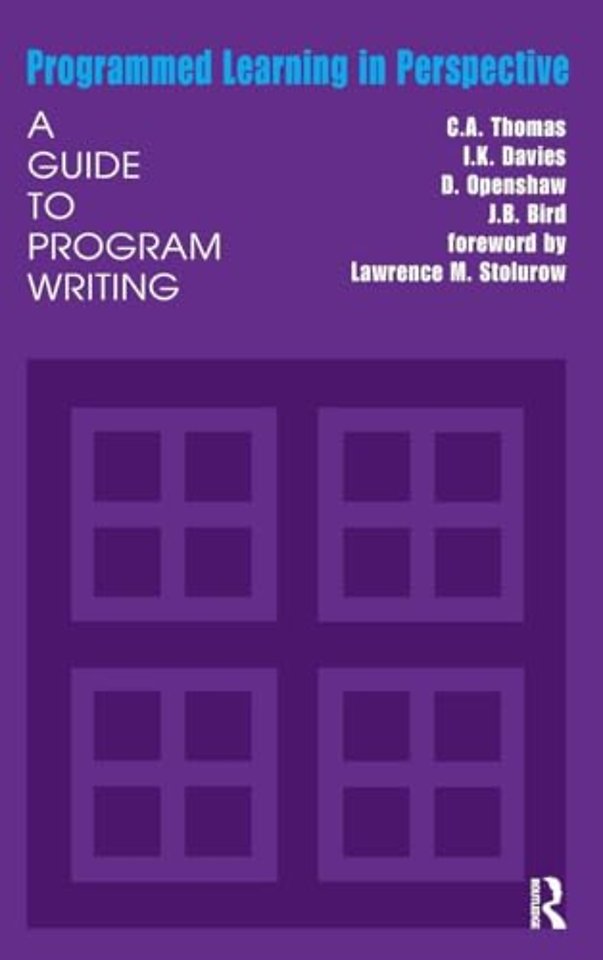 Programmed Learning in Perspective