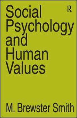 Social Psychology and Human Values