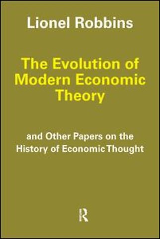 Evolution of Modern Economic Theory