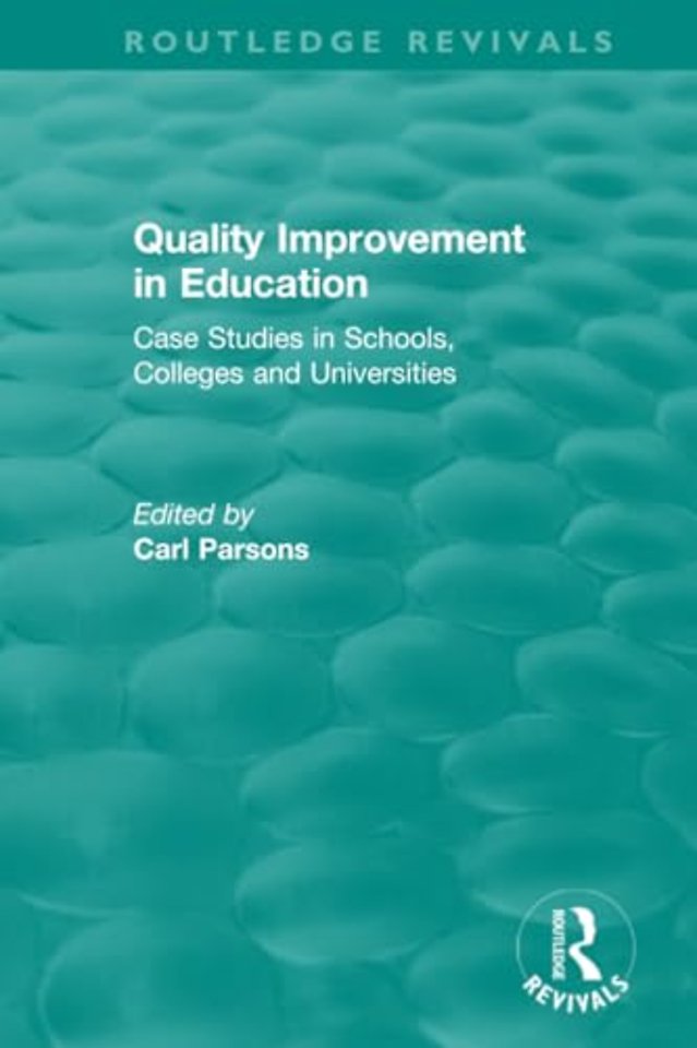 Quality Improvement in Education