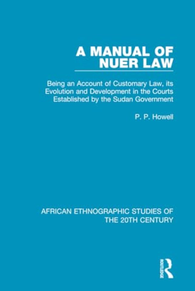 Manual of Nuer Law
