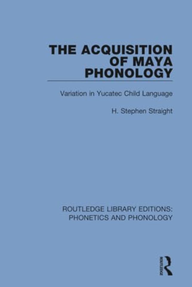 Acquisition of Maya Phonology