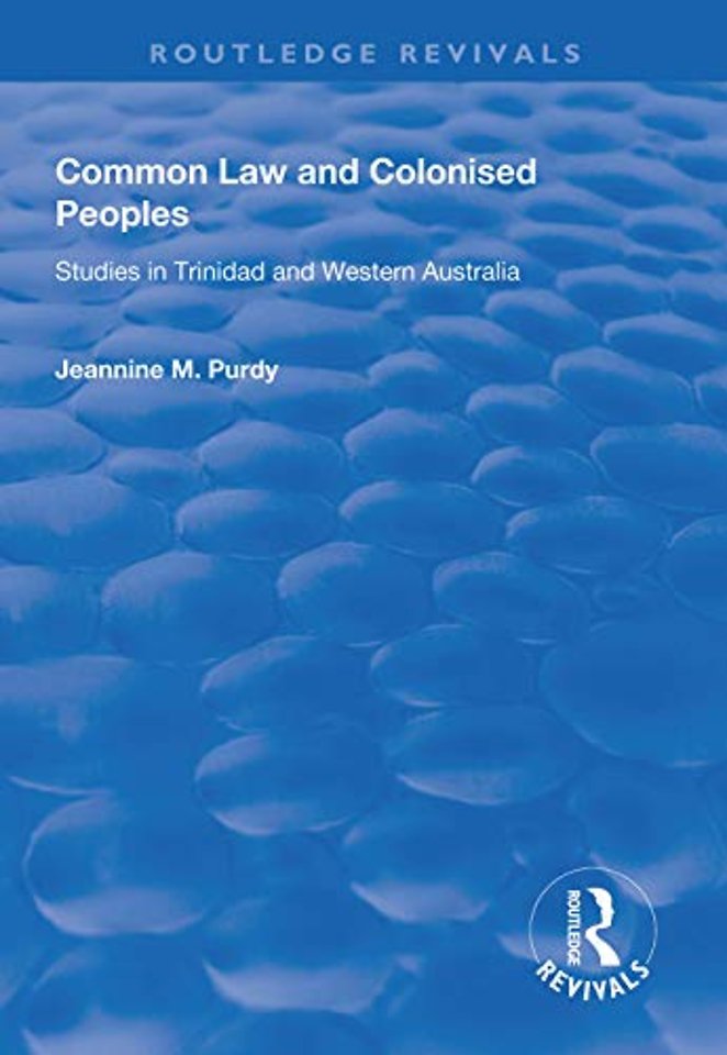 Common Law and Colonised Peoples
