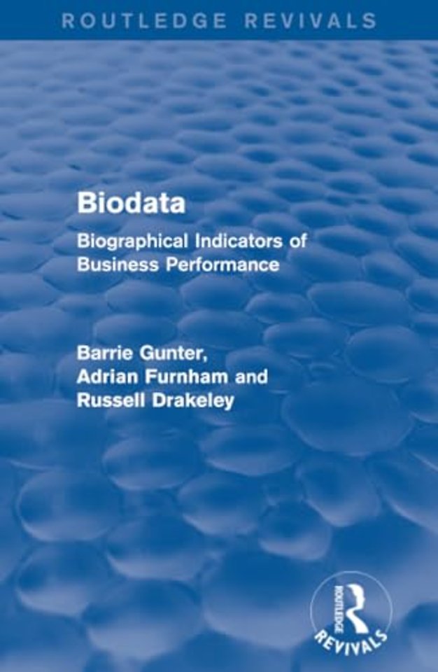Biodata (Routledge Revivals)