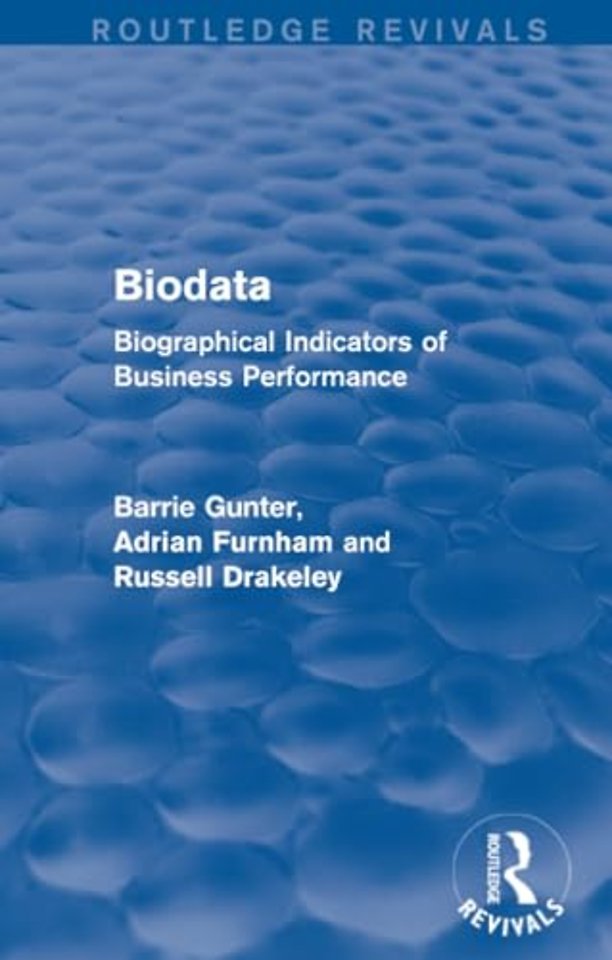 Biodata (Routledge Revivals)