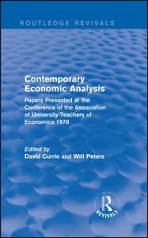 Contemporary Economic Analysis (Routledge Revivals)