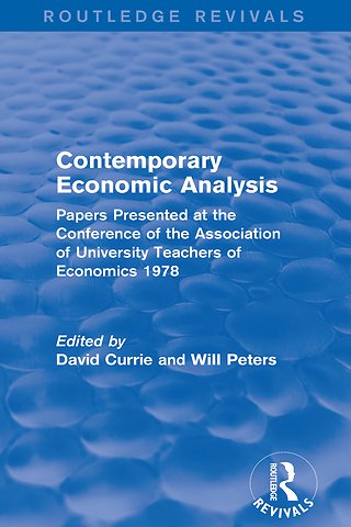 Contemporary Economic Analysis (Routledge Revivals)