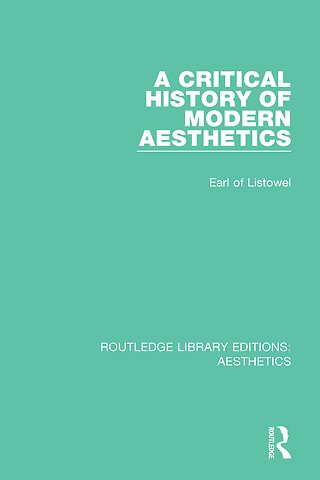 Critical History of Modern Aesthetics