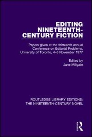Editing Nineteenth-Century Fiction