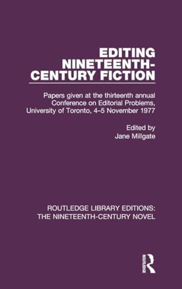 Editing Nineteenth-Century Fiction