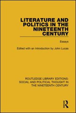 Literature and Politics in the Nineteenth Century