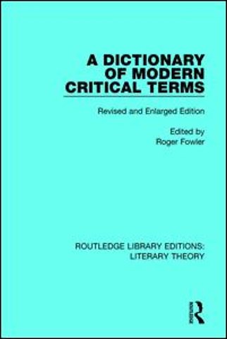 Dictionary of Modern Critical Terms