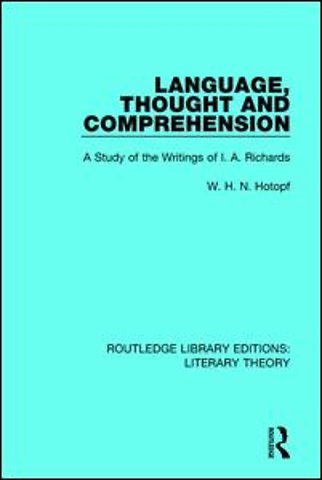 Language, Thought and Comprehension
