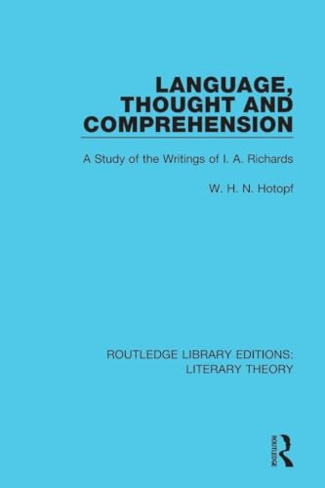 Language, Thought and Comprehension