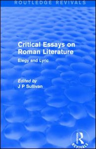 Critical Essays on Roman Literature